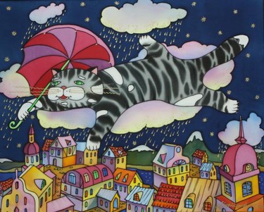 Дождь (батик) Мартьянова О.