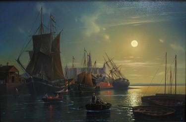 Лунный морской пейзаж Акулов О.О.