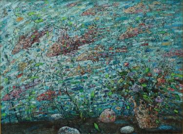 натюрморт на фоне аквариума Исламова Ф.