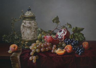 Натюрморт с фруктами и костяным бокалом Чернышов М.В.