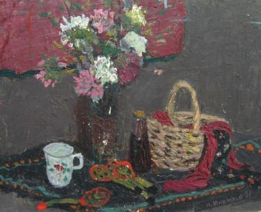 Натюрморт с корзиной Индюхов Н.П.