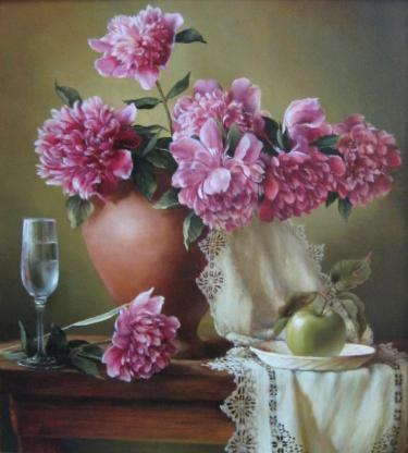 Натюрморт с пионами Городетская И.