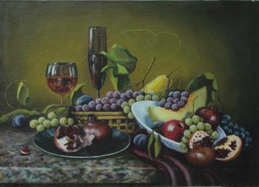 натюрморт с синичкой Городетская И.