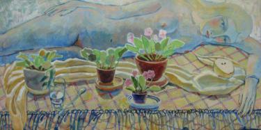 Обнажённая с фиалками Сушкова О.