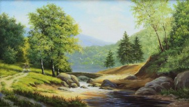 Пейзаж с мостом Григорьев Н.Л.