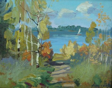 Пейзаж с яхтой Петров А.А.