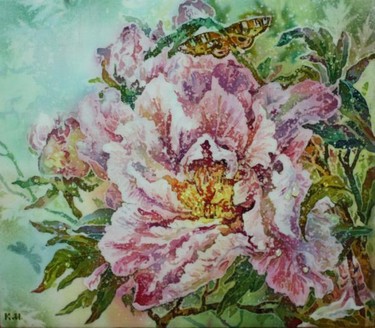 Пион (батик) Кислова М.А.