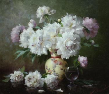 Пионы в китайской вазе Николаев Ю.В.