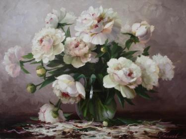 Пионы в вазе Николаев Ю.В.
