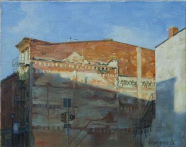 Раннее утро, кирпичная стена Шагидуллин Р.С.