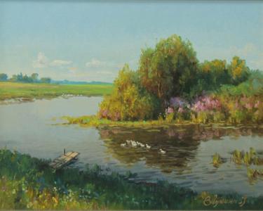 утреннее озеро Лукиянов В.А.