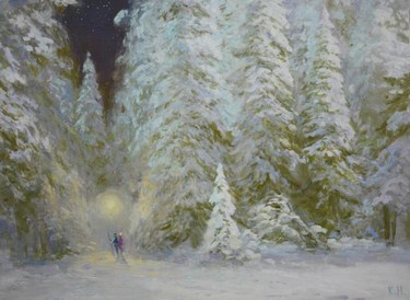 Зимняя ночь Комаров Н.П.