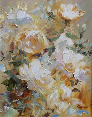 Белые розы 90