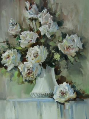 Белые розы 64