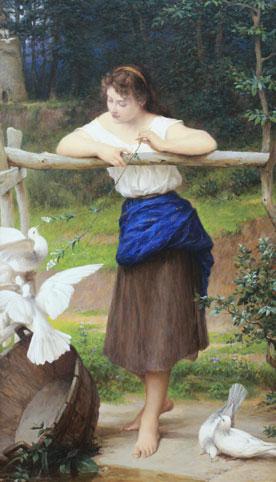 Девушка с голубями Залялиев И.И.