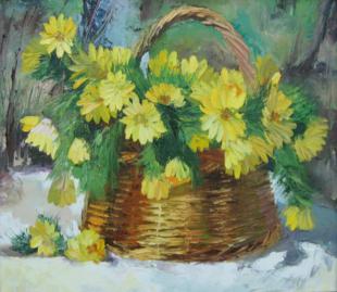 Горицвет в корзине 52