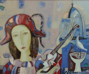 Коломбина со скрипкой 289