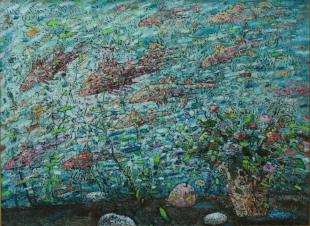 натюрморт на фоне аквариума 85