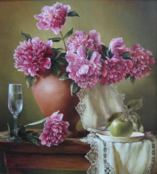 Натюрморт с пионами 42