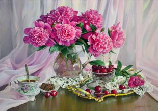 Натюрморт с пионами 205