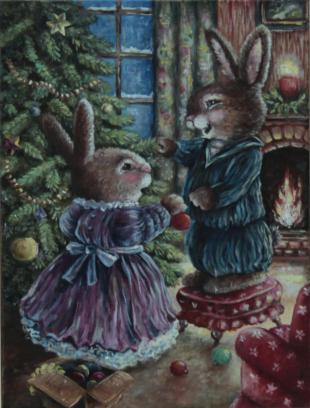новогодние зайцы 319