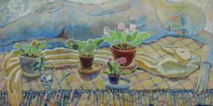 Обнажённая с фиалками 226