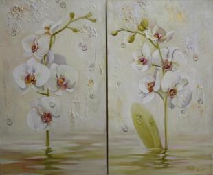 Орхидеи (диптих) 75
