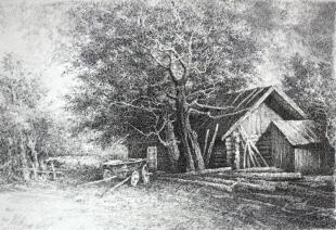 Пейзаж с домиком 143