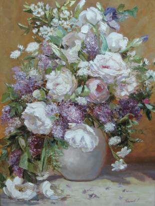 Сирень и пионы 90