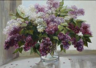 Сирень на подоконнике 90