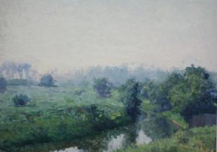 Туман на реке (этюд) Кузнецов Н.Д.