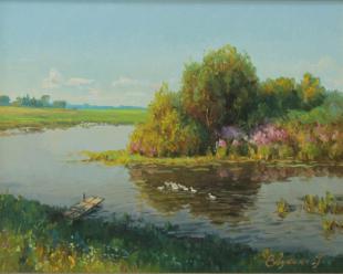 утреннее озеро Лукиянов В.А.